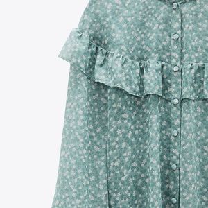 Ruffled Printed Blouse